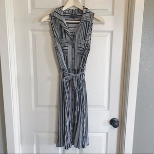 Who What Wear button down dress black/white sz med